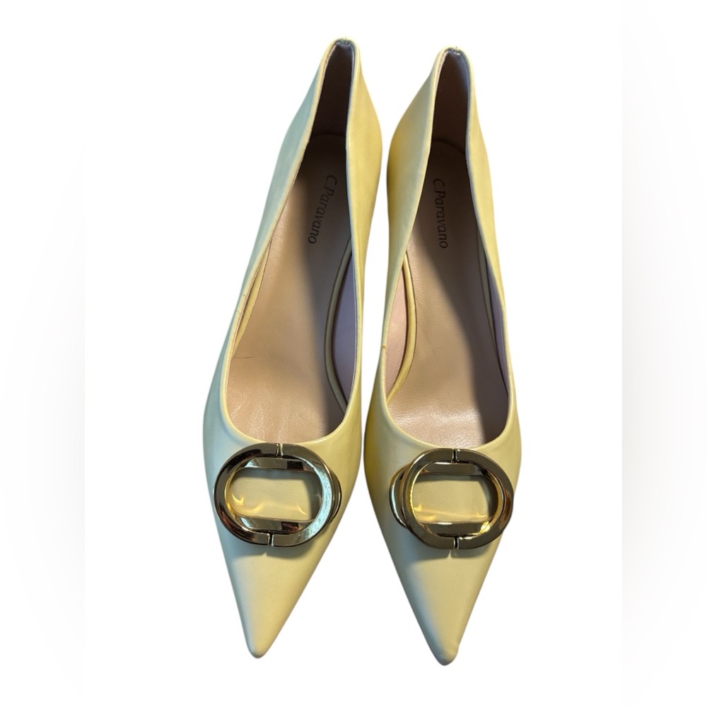 Yellow Women's US 11 Shoes C. Paravano Gold Accent  Mobwife Quiet Luxury Formal